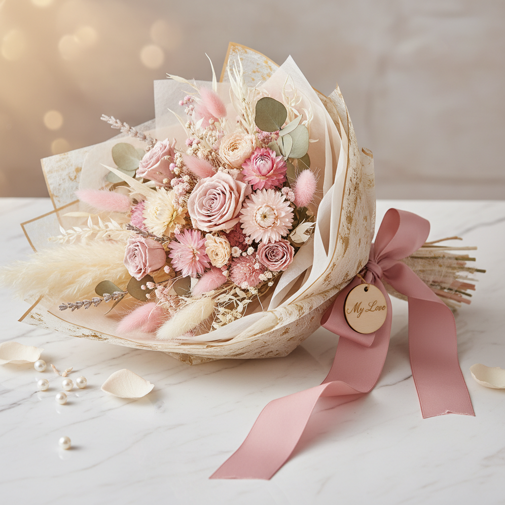 Bouquet de Fleurs Séchées Personnalisé